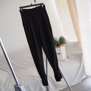 H&M black pants with cinched bottom ties NWOT